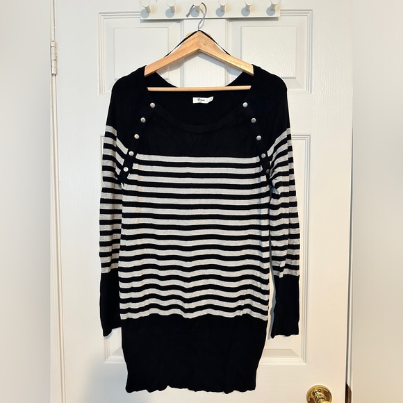 Thyme maternity long sleeve stripped long shirt size small - Picture 1 of 5
